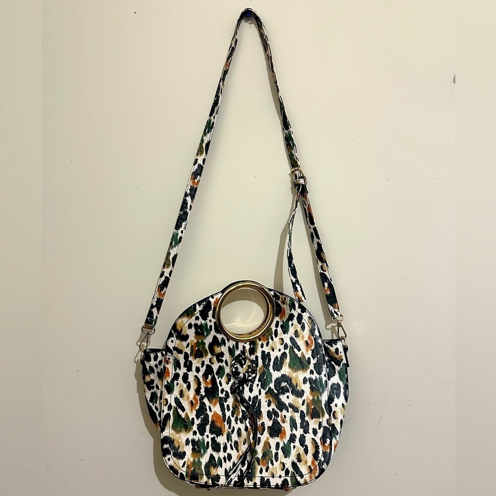 Cato Animal Print Snap Closure Shoulder and Handbag